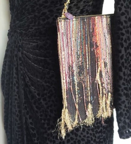 Sac pochette chaîne de fêtes "Nuit d'été des feux d'artifices."