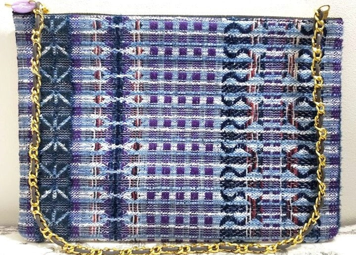 Sac pochette "Bleu Océan Atlantique, vagues et plages de Deauville."