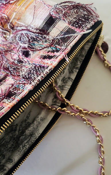 Sac pochette "Bleu Mer, au soleil pleinement couchant."