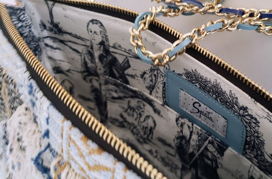 Sac à main "Bleus des vagues sur le sable."