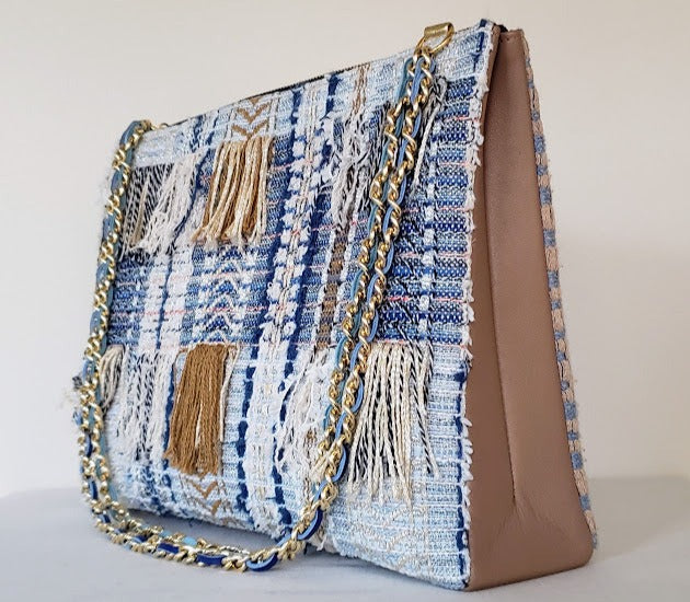 Sac à main "Bleus des vagues sur le sable."