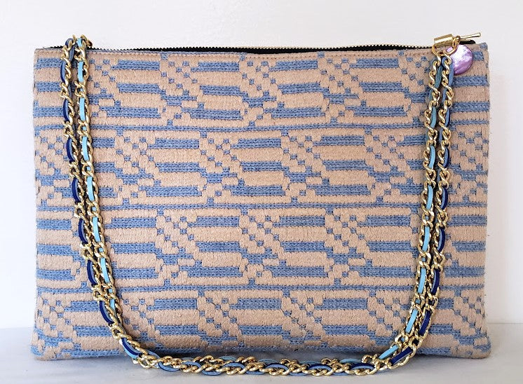 Sac à main "Bleus des vagues sur le sable."