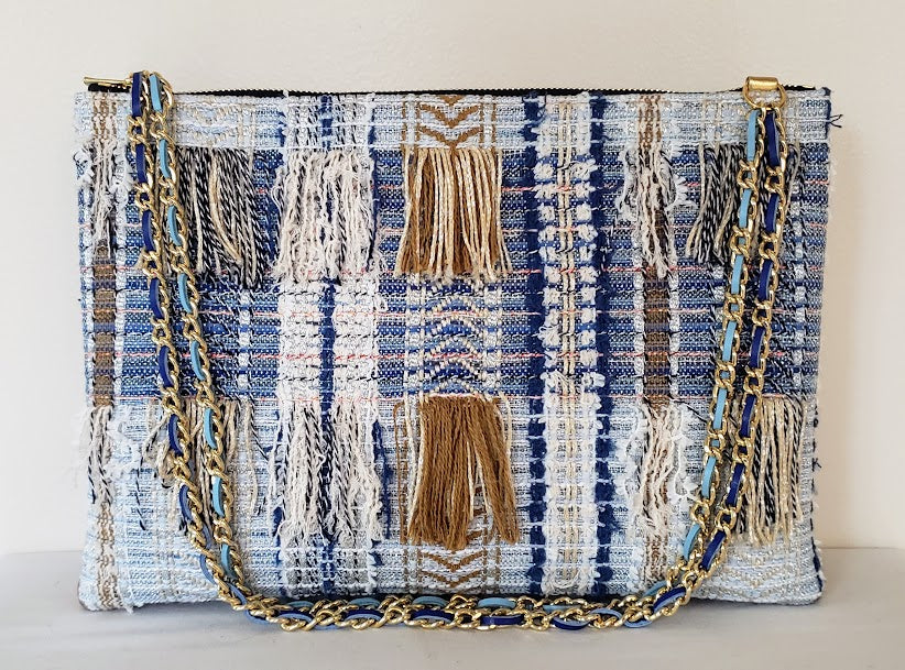 Sac à main "Bleus des vagues sur le sable."