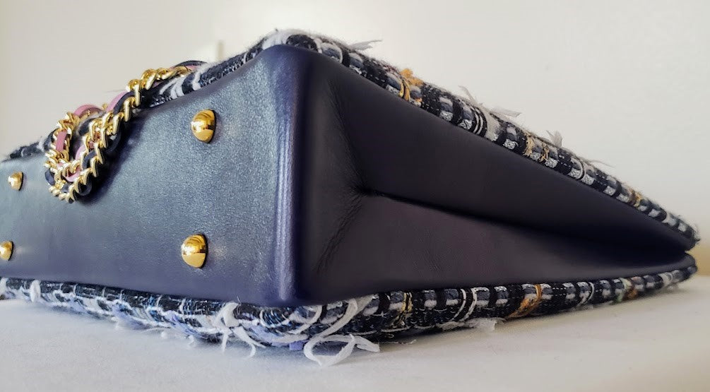 Sac à main "Bleu Océan Atlantique et les mouettes après le passage des pêcheurs."