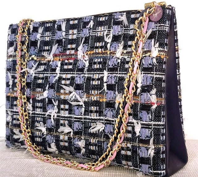Sac à main "Bleu Océan Atlantique et les mouettes après le passage des pêcheurs."