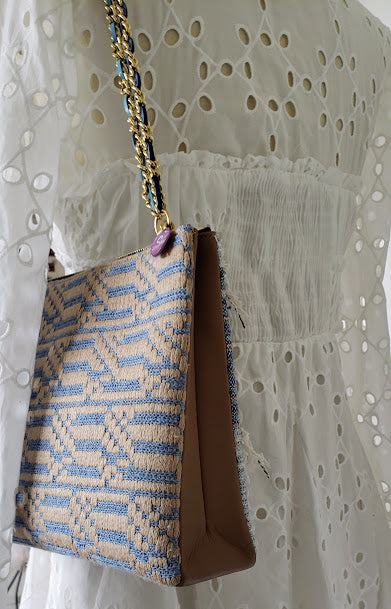 Sac à main "Bleus des vagues sur le sable."