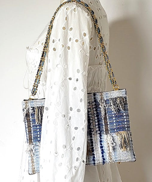 Sac à main "Bleus des vagues sur le sable."
