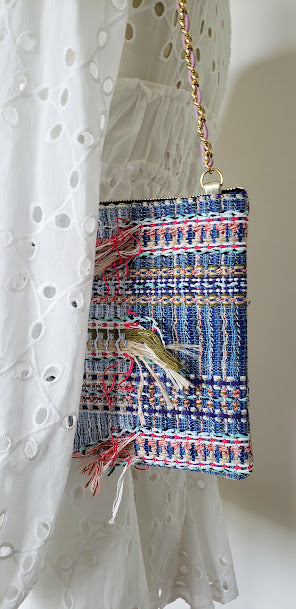 Sac pochette "Bleu Mer, au soleil à peine couchant."