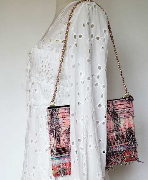 Sac pochette "Bleu Mer, au soleil pleinement couchant."