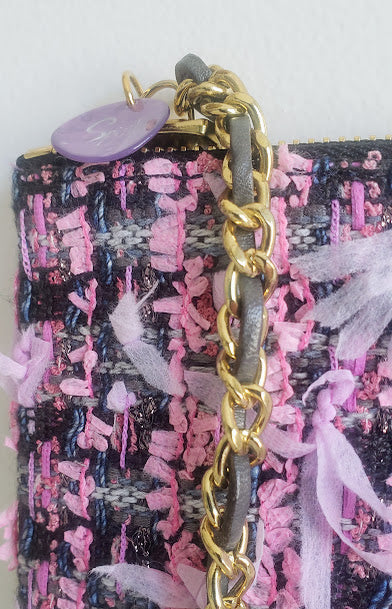 Sac pochette floral "Eclosion des fleurs de sauge et retour de la sève dans les branches."