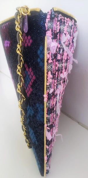 Sac pochette floral "Eclosion des fleurs de sauge et retour de la sève dans les branches."