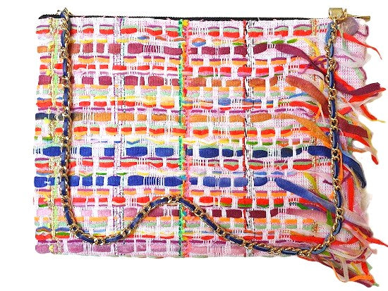 Sac pochette multicolore de Fête Foraine "Eclairages pétaradants du manège à voitures... Roulez petits bolides!" PRECOMMANDE.