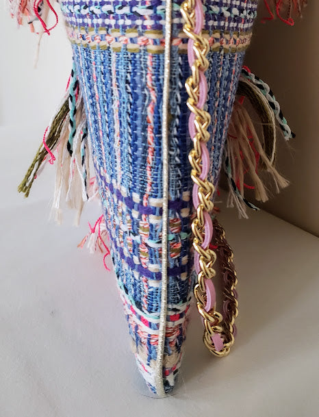 Sac pochette "Bleu Mer, au soleil à peine couchant."