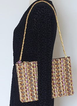 Sac pochette chaîne "Parterre de feuilles et feuillages des forêts d'automne."