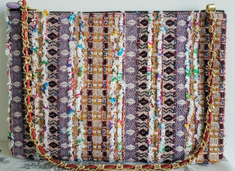 Sac pochette chaîne "Vendanges et fleurs d'automne."