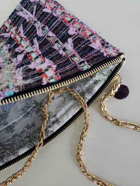 Sac pochette floral "Eclosion des fleurs de cerisiers et retour de la sève."