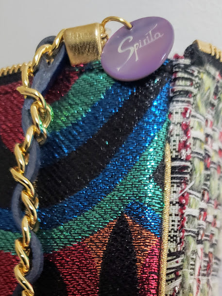 Sac pochette chaîne de fête " Noël à la montagne."