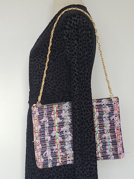 Sac pochette floral "Eclosion des fleurs de cerisiers et retour de la sève."