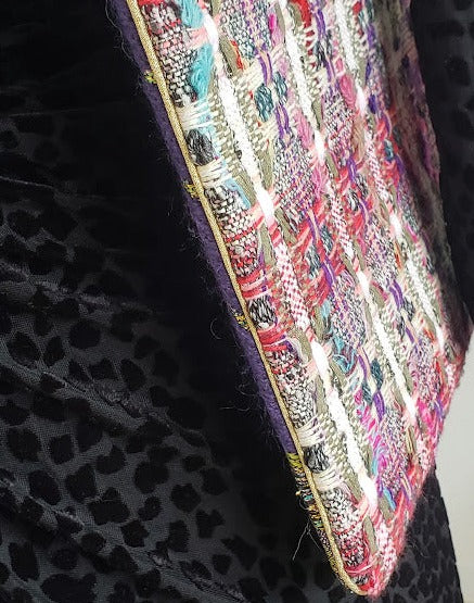 Sac pochette chaîne "Floraison d'un jardin à la française, vue du ciel."