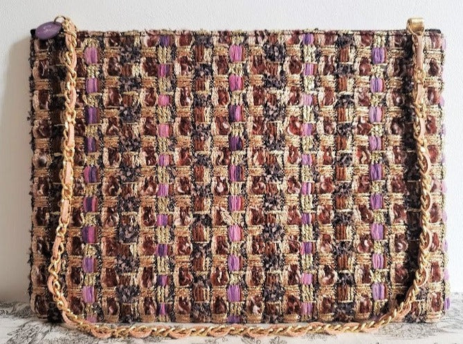 Sac pochette chaîne "Parterre de feuilles et feuillages des forêts d'automne."