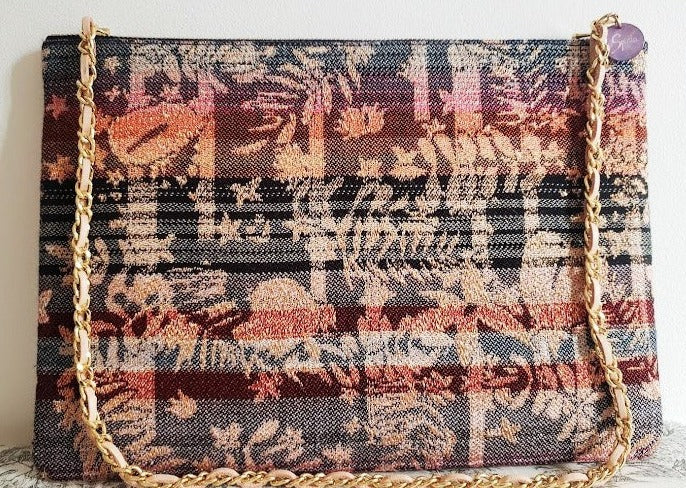 Sac pochette chaîne "Parterre de feuilles et feuillages des forêts d'automne."