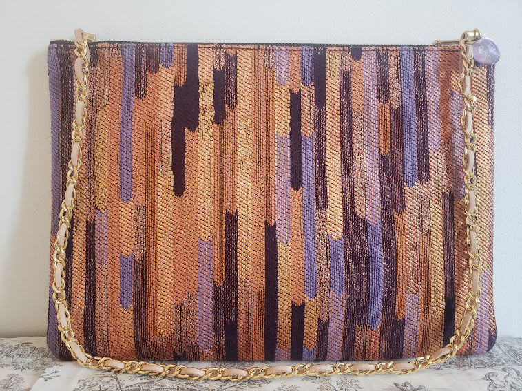 Sac pochette chaîne "Plage ocre de Golden Bay à Malte."