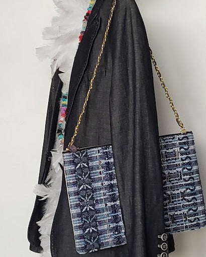 Sac pochette "Bleu Océan Atlantique, vagues et plages de Deauville."