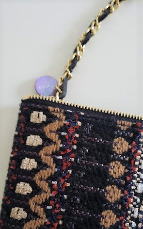Sac pochette "Ecorce d'Arbre et fleurs à l'automne."