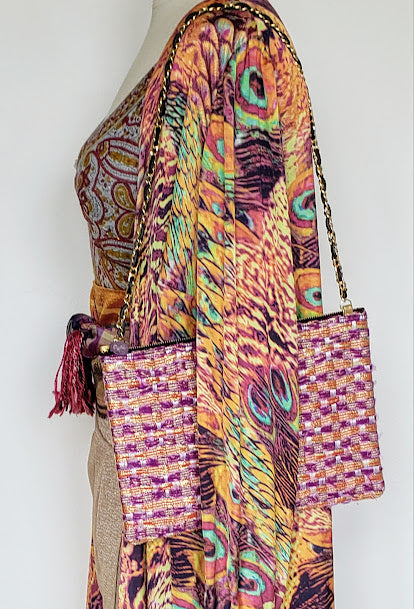 Sac pochette de cocktail "Orange & Purple et l'Art Mauresque."