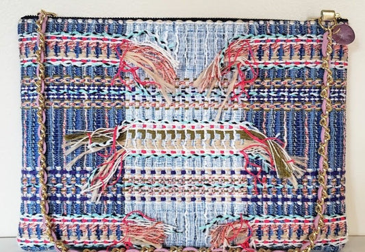 Sac pochette "Bleu Mer, au soleil à peine couchant."