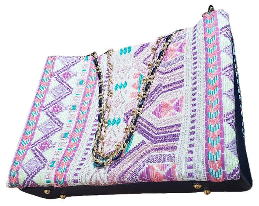 Sac à main multicolore de Fête Foraine "L'univers gourmand des sucres d'Orges et barbes à papa." PRECOMMANDE.