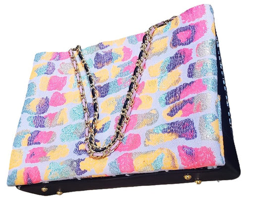 Sac à main multicolore de Fête Foraine "Extravagances lumineuses du manège enchanté." PRECOMMANDE.