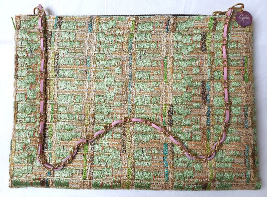 Sac pochette "Vert" précieux n°4 de Murano. PRECOMMANDE.