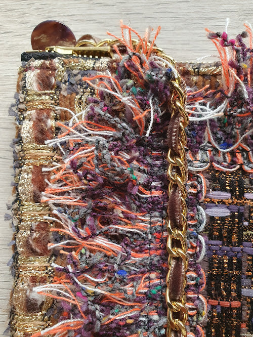 Sac pochette "Zoom sur les écorces des arbres de la forêt."