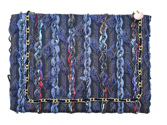 sac pochette "Lumières de lune sur la mer, scintellements et bleu éclairé." PRECOMMANDE.