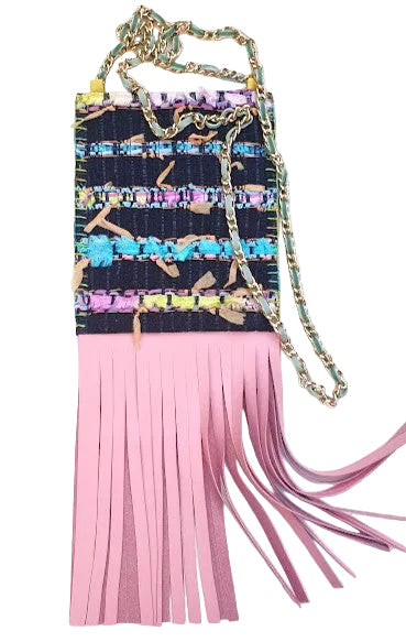 Mini sac "Eclosion de fleurs multicolores et sève jaune."