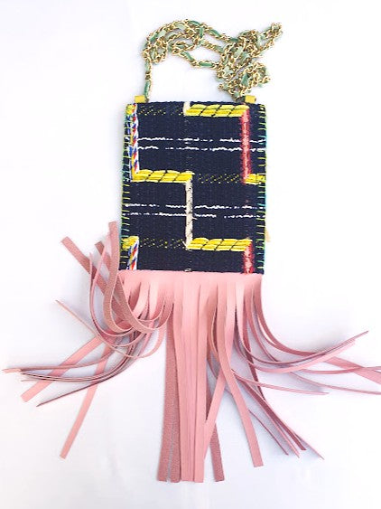 Mini sac "Eclosion de fleurs multicolores et sève jaune."