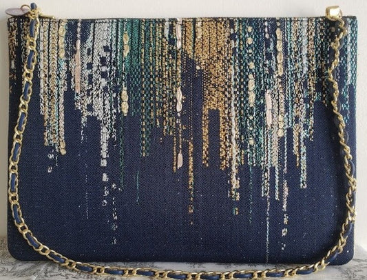 Sac pochette chaîne de fêtes "Nuit d'étoiles filantes."