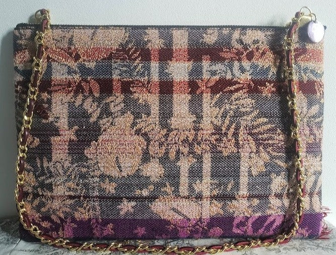 Sac pochette chaîne "Feu et feuillages d'automne rougissants."