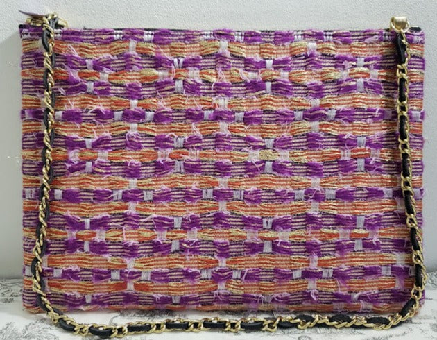 Sac pochette chaîne de cocktail "Orange & Purple et l'Art Mauresque."