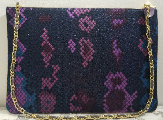 Sac pochette floral "Eclosion des fleurs de sauge et retour de la sève dans les branches."