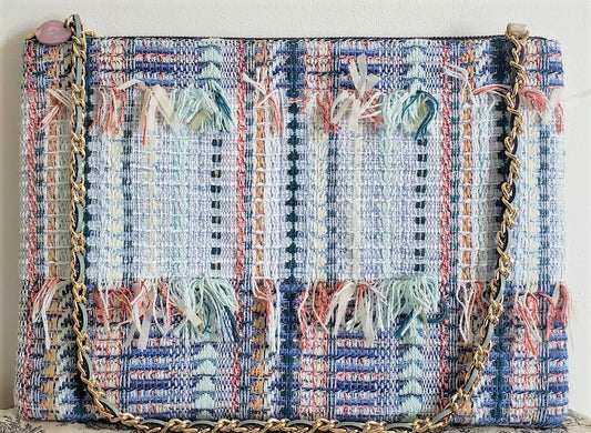 Sac pochette "Bleu Mer de Grèce."